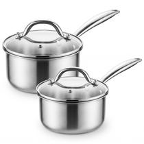 Conjunto de Caçarolas em Aço Inoxidável Idymere 1,5 e 2,5 qt