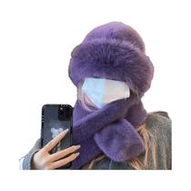 Conjunto De Cachecol E Gorro De Inverno Feminino, Estilo Fashion, Gorro De Pulôver, Kit De 2 Peças