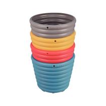 Conjunto de Cachepôs Vasos em Plástico Colorido 1,7L 4pçs - Tramontina Conjunto de Cachepôs Vasos em Plástico Colorido 1,7L 4pçs - Tramontina