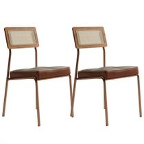 Conjunto de Cadeiras de Aço 2 Peças Resistente Confortável Carraro Portofino 90x48x56cm
