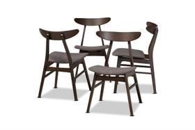 Conjunto de cadeiras de jantar Baxton Studio Britte Mid-Century Modern