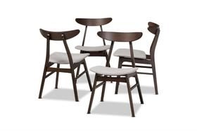 Conjunto de cadeiras de jantar Baxton Studio Britte Mid-Century Modern