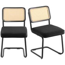 Conjunto de cadeiras de jantar VEVOR Rattan Mid Century Modern (18,1") x2 Conjunto de cadeiras de jantar VEVOR Rattan Mid Century Modern (18,1") x2