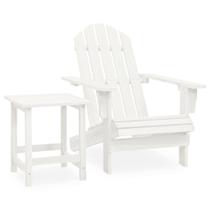 Conjunto de cadeiras e mesas vidaXL Adirondack para assentos ao ar livre branco