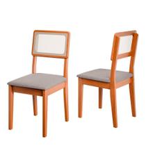 Conjunto de Cadeiras Sala de Jantar 2 Peças em Madeira Malibu