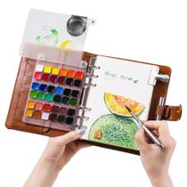 Conjunto de Caderno de Esboços para Aquarela Fuumuui 36 Cores 20 Folhas Conjunto de Caderno de Esboços para Aquarela Fuumuui 36 Cores 20 Folhas