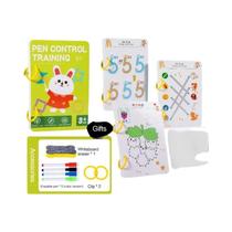 Conjunto De Cadernos Mágicos Reutilizáveis Para Crianças Com Caneta De Treinamento Para Desenho E