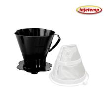 Conjunto De Cafe Juliana 2 em 1 Suporte Com Filtro Cores Dia a Dia Injetemp