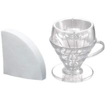 Conjunto de cafeteira HARIO V60 Drip-Assist tamanho 02 Clear Conjunto de cafeteira HARIO V60 Drip-Assist tamanho 02 Clear