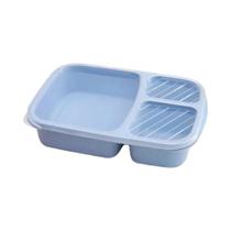 Conjunto De Caixa De Almoço Bento De Palha De Trigo Com 3 Compartimentos, Recipientes Plásticos Para