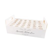 Conjunto De Caixa De Cone De Confete De Papel Kraft Rústico Para Decoração De Casamento