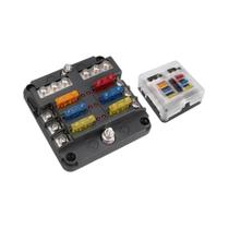Conjunto De Caixa De Fusíveis Com Indicador LED 12V, Painel De Distribuição De Energia De 6/12 Vias