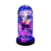 Conjunto De Caixa De Presente Com Rosa Eterna Rosa Em Vidro Para O Dia Dos Namorados E Dia Das Mães,