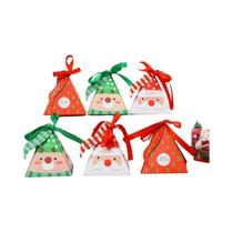 Conjunto De Caixa De Presente De Doces De Natal Com 12 Sacos De Papel Kraft Para Decoração De Festa