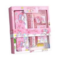Conjunto de Caixa de Presente Sanrio Kuromi e Tamagotchi - Para Meninas (10 anos) - Material Escolar