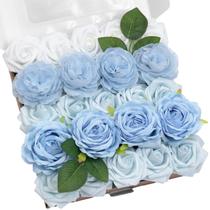Conjunto de caixas combinadas de flores artificiais TINGE TIME Azul claro