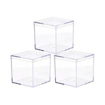 Conjunto De Caixas De Acrílico Transparentes De 1-12 Contêineres Quadrados À Prova De Poeira Com Conjunto De Caixas De Acrílico Transparentes De 1-12 Contêineres Quadrados À Prova De Poeira Com