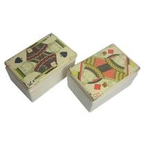 Conjunto de caixas de ceramica - baralho - 2 pcs - Btc Decor