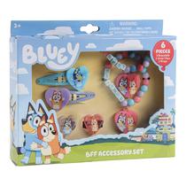 Conjunto de caixas de joias de brinquedo LUV HER Bluey Girls BFF com 2 anéis e 2 pulseiras Conjunto de caixas de joias de brinquedo LUV HER Bluey Girls BFF com 2 anéis e 2 pulseiras