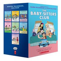 Conjunto de caixas de novelas gráficas Graphix The Baby-Sitters Club 1-7 Conjunto de caixas de novelas gráficas Graphix The Baby-Sitters Club 1-7