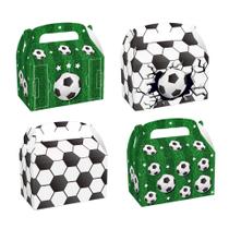 Conjunto de caixas de presente com tema de futebol, 12 peças, 16,5 x 9,5 x 9,5 cm, verde F Conjunto de caixas de presente com tema de futebol, 12 peças, 16,5 x 9,5 x 9,5 cm, verde F
