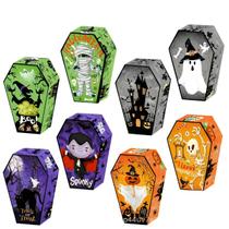 Conjunto de caixas de presente de caixão de Halloween, 12 peças, caixas de papel de 16x6x5cm Conjunto de caixas de presente de caixão de Halloween, 12 peças, caixas de papel de 16x6x5cm