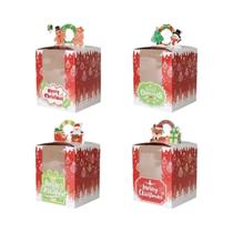 Conjunto De Caixas De Presente De Natal Com 12 Ou 24 Unidades Com Suporte Interno Para Decoração E Conjunto De Caixas De Presente De Natal Com 12 Ou 24 Unidades Com Suporte Interno Para Decoração E