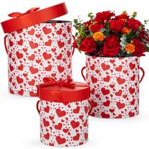 Conjunto de caixas de presente Hollyone Round Nesting 18x23cm 15x17cm 12x14cm