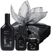 Conjunto de caixas de presente Pyunkang Yul PKY Black Tea Line Skincare, 3 itens