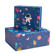 Conjunto de caixas de presente Space Astronaut, 2 peças 34x27x14cm e 14x12x7cm