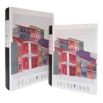 Conjunto de Caixas Livro em Madeira Pelourinho