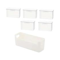 Conjunto De Caixas Plásticas Multifuncionais Para Armazenamento De Cartas Com Tampa Protetora Contra Conjunto De Caixas Plásticas Multifuncionais Para Armazenamento De Cartas Com Tampa Protetora Contra