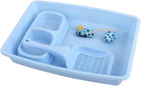 Conjunto de caixas sanitárias PAWISE 14,5 x 10,5 polegadas, azul, kit de 5 peças