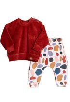 Conjunto de Calça Bebê Vermelho Keko & Beka