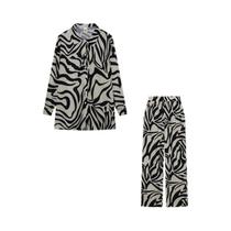 Conjunto de Calça e Camisa com Estampa Moderna - Estilo de Rua com Manga Comprida Conjunto de Calça e Camisa com Estampa Moderna - Estilo de Rua com Manga Comprida
