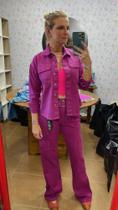 Conjunto de calça e jaqueta Cor Uva - TAM P - Villon