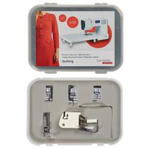 Conjunto de calcadores para quilting Bernette b37 b38 com guia de costura Conjunto de calcadores para quilting Bernette b37 b38 com guia de costura