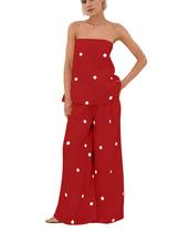Conjunto de calças Ceputer, blusa feminina de bolinhas, verão, sem alças Conjunto de calças Ceputer, blusa feminina de bolinhas, verão, sem alças