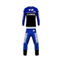 Conjunto De Calças Com Estampa Yamaha De Manga Longa Azul Para Homens E Mulheres Moda Casual De Conjunto De Calças Com Estampa Yamaha De Manga Longa Azul Para Homens E Mulheres Moda Casual De