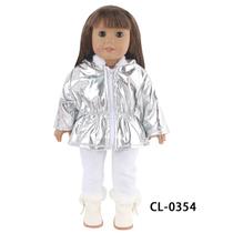 Conjunto De Calças E Jaqueta Prateada De 18 Polegadas Para Bonecas Americanas, Roupa Quente Para Conjunto De Calças E Jaqueta Prateada De 18 Polegadas Para Bonecas Americanas, Roupa Quente Para