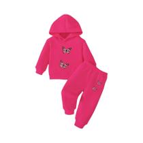 Conjunto De Calças Esportivas Com Capuz Para Menina Com Estampa De Borboleta Presente De Primavera E