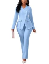 Conjunto de calças femininas Business Blazer, ternos profissionais elegantes