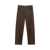 Conjunto De Calças Jeans Baggy HXAO Para Mulheres Com Top Cropped Sem Alças, 2 Peças