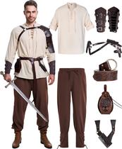 Conjunto de calças masculinas Costume Vanderdyken Renaissance Pirate