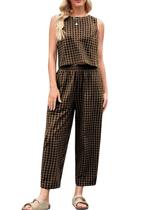 Conjunto de calças regatas de algodão de verão da Coordinated Outfit RANTAR Conjunto de calças regatas de algodão de verão da Coordinated Outfit RANTAR