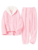 Conjunto de calças Rousytn Girls Fuzzy Fleece, inverno, 7-8 anos, rosa claro Conjunto de calças Rousytn Girls Fuzzy Fleece, inverno, 7-8 anos, rosa claro