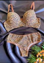 Conjunto de calcinha com estampa animal Conjunto de calcinha com estampa animal