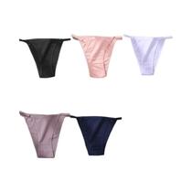 Conjunto De Calcinhas De Algodão Sexy Feminino 5 Peças Lingerie Argola Design Cintura Biquíni Cuecas