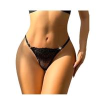 Conjunto De Calcinhas De Renda Floral De Cintura Baixa Sexy E Respirável G-String Para Mulheres