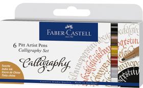 Conjunto de caligrafia Faber-Castell Pitt Artist Pen 2,5 mm 6 cores Conjunto de caligrafia Faber-Castell Pitt Artist Pen 2,5 mm 6 cores